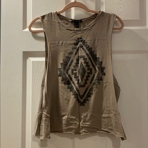 Tan Forever 21 muscle tee